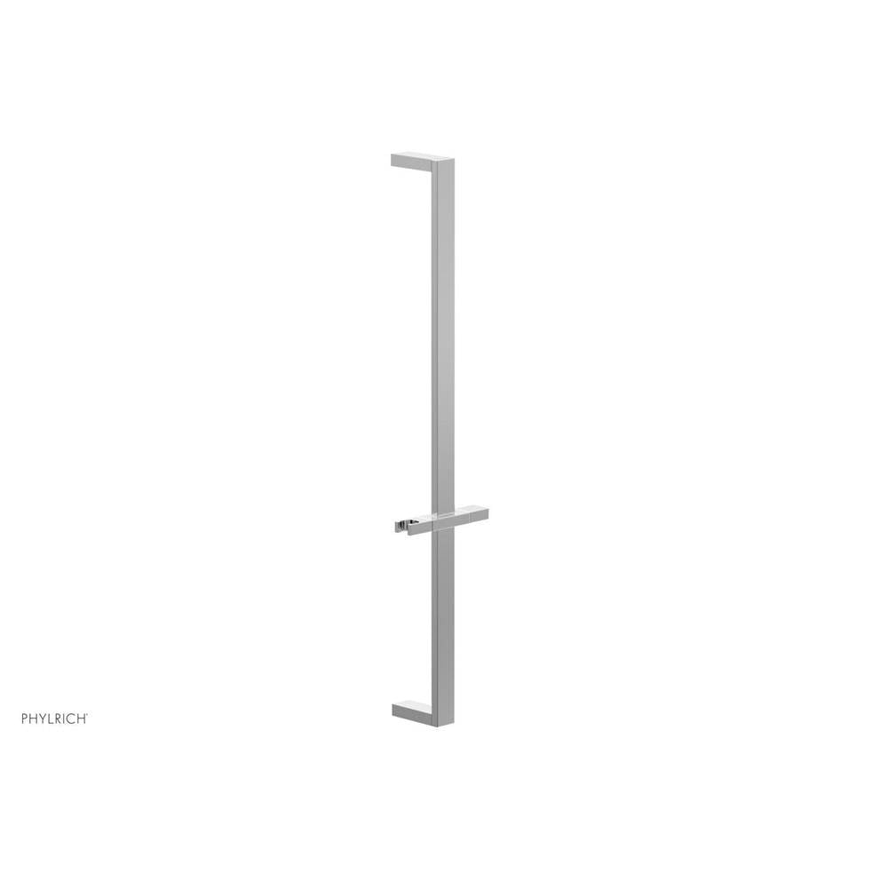 Phylrich - Polished Chrome 27'' Flat Adjustable Handshower Slide Bar With Holder