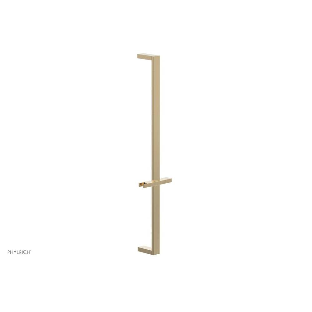Phylrich - Satin Brass 27'' Flat Adjustable Handshower Slide Bar With Holder