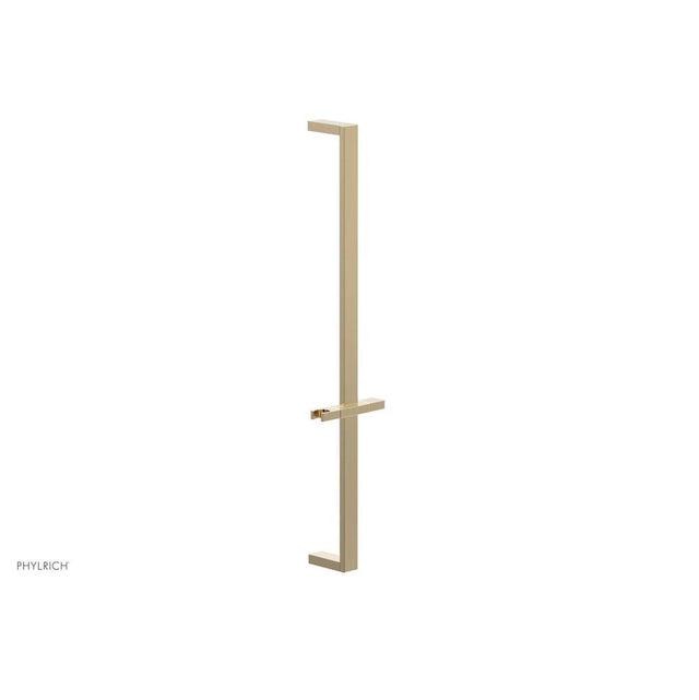Phylrich - Satin Brass 27'' Flat Adjustable Handshower Slide Bar With Holder
