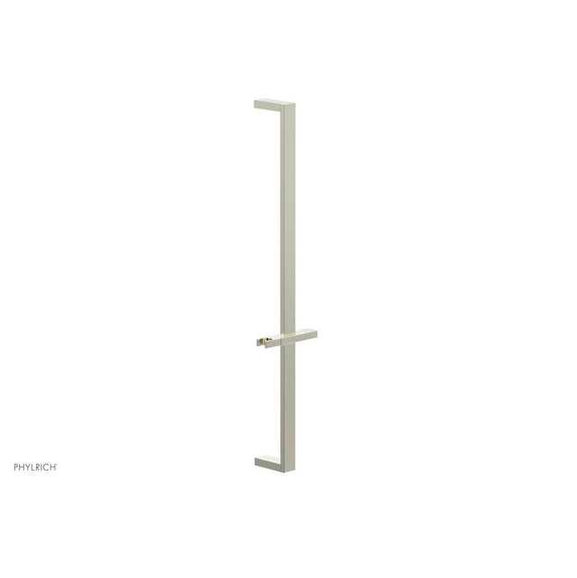 Phylrich - Satin Nickel 27'' Flat Adjustable Handshower Slide Bar With Holder - Satin Nickel