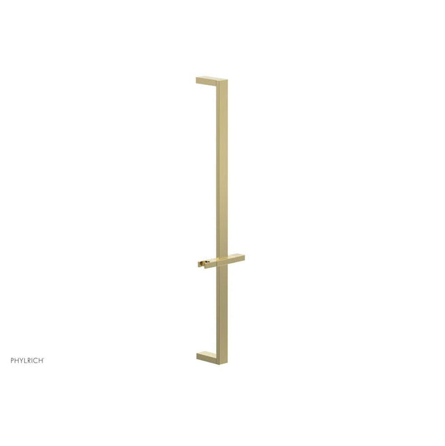 Phylrich - Polished Brass 27'' Flat Adjustable Handshower Slide Bar With Holder