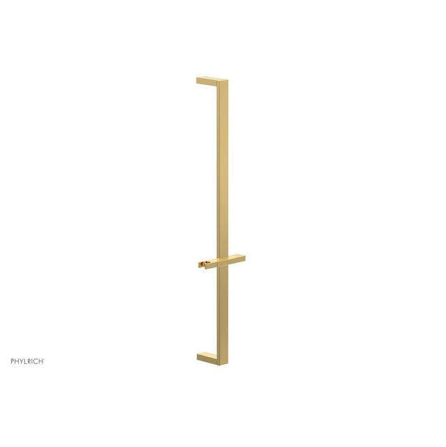 Phylrich - Polished Gold 27'' Flat Adjustable Handshower Slide Bar With Holder