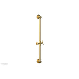 Phylrich - Burnished Gold Modern 24'' Handshower Slide Bar With Holder And Integrated Outlet - Burnished Gold