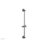 Phylrich - Satin Chrome Modern 24'' Handshower Slide Bar With Holder And Integrated Outlet - Satin chrome