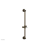 Phylrich - Old English Brass Modern 24'' Handshower Slide Bar With Holder And Integrated Outlet - Old English Brass