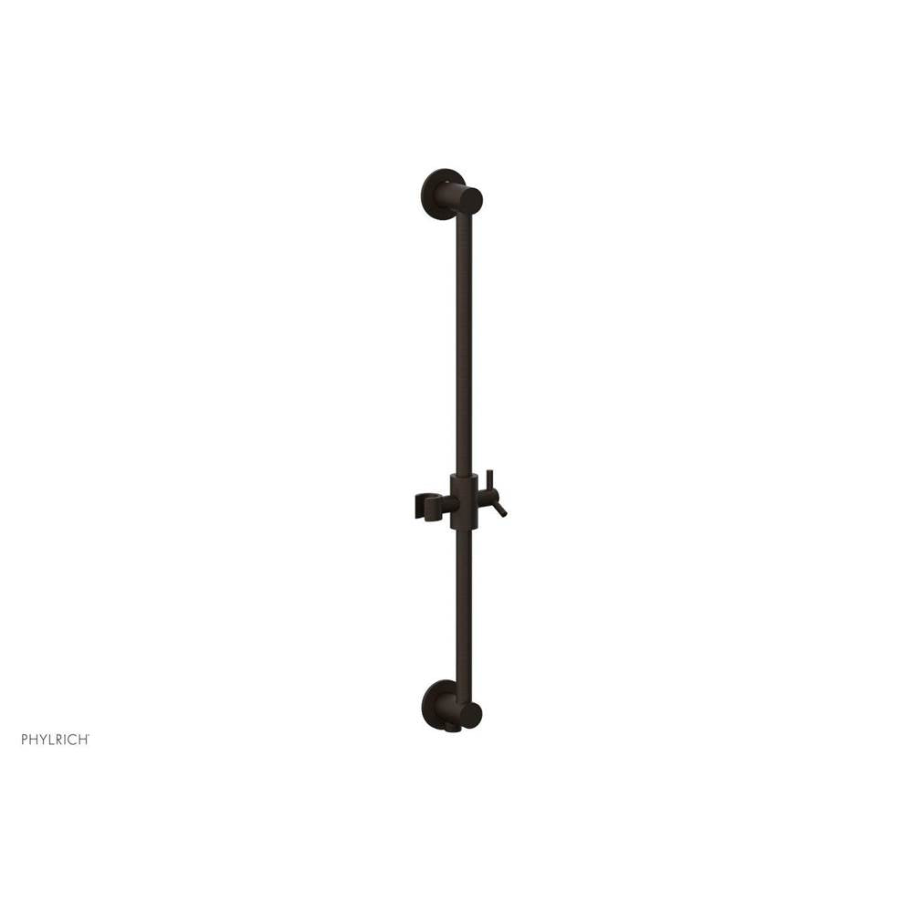 Phylrich - Antique Bronze Modern 24'' Handshower Slide Bar With Holder And Integrated Outlet - Antique Bronze
