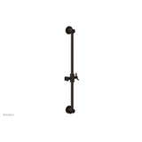 Phylrich - Antique Bronze Modern 24'' Handshower Slide Bar With Holder And Integrated Outlet - Antique Bronze