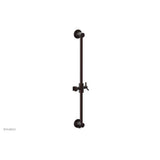 Phylrich - Weathered Copper Modern 24'' Handshower Slide Bar With Holder And Integrated Outlet - Weathered Copper