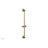 Phylrich - Satin Brass Modern 24'' Handshower Slide Bar With Holder And Integrated Outlet - Satin Brass