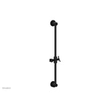 Phylrich - Matte Black Modern 24'' Handshower Slide Bar With Holder And Integrated Outlet - Matte Black