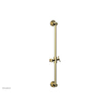 Phylrich - Polished Brass Modern 24'' Handshower Slide Bar With Holder And Integrated Outlet - Polished Brass