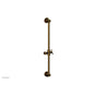 Phylrich - French Brass (Living Finish) Modern 24'' Handshower Slide Bar With Holder And Integrated Outlet - French Brass