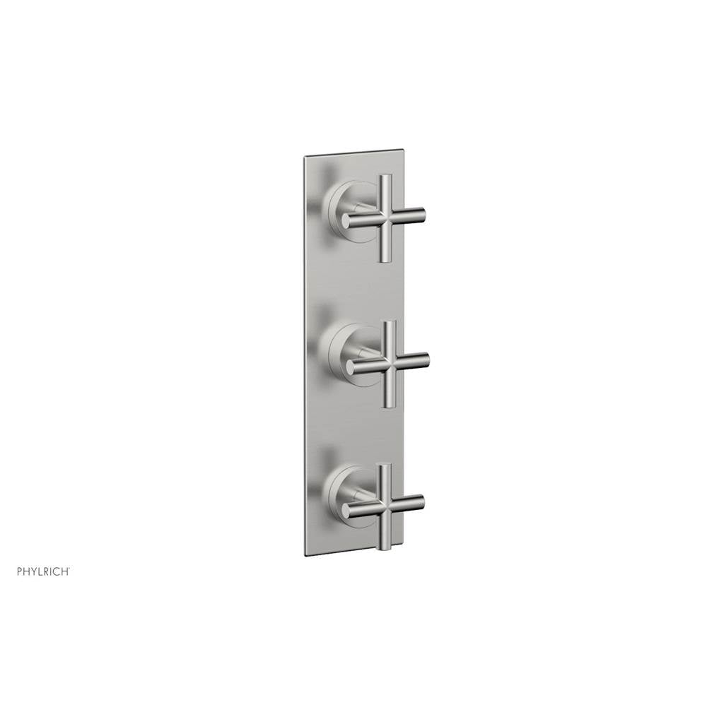Phylrich - 3 Cross Handle Trim Kit (Ts & Bp) - Satin chrome