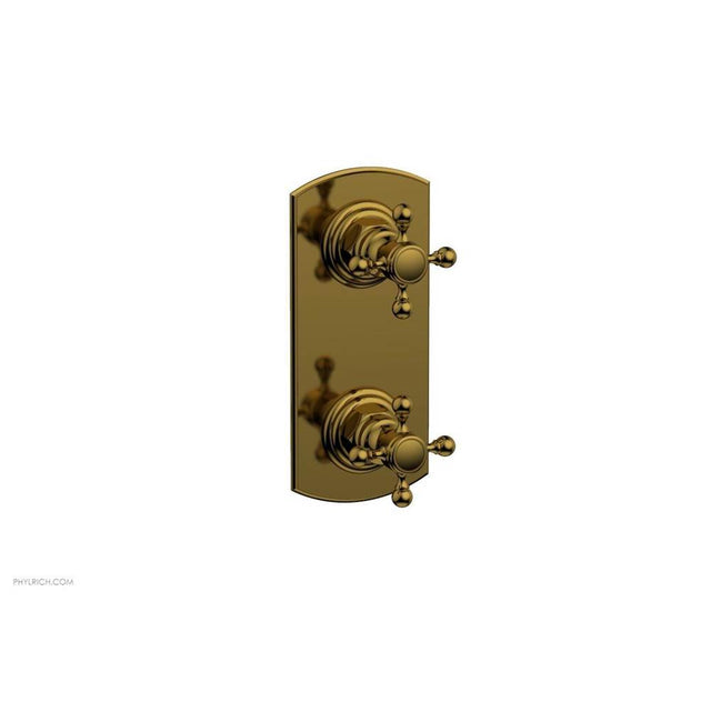 Phylrich - Mini Therm, 2 Cross Hdl - French Brass