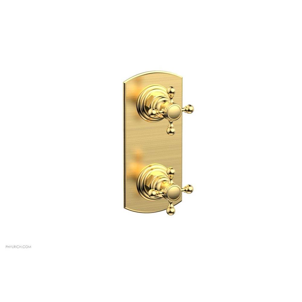 Phylrich - Mini Therm, 2 Cross Hdl - Satin Gold