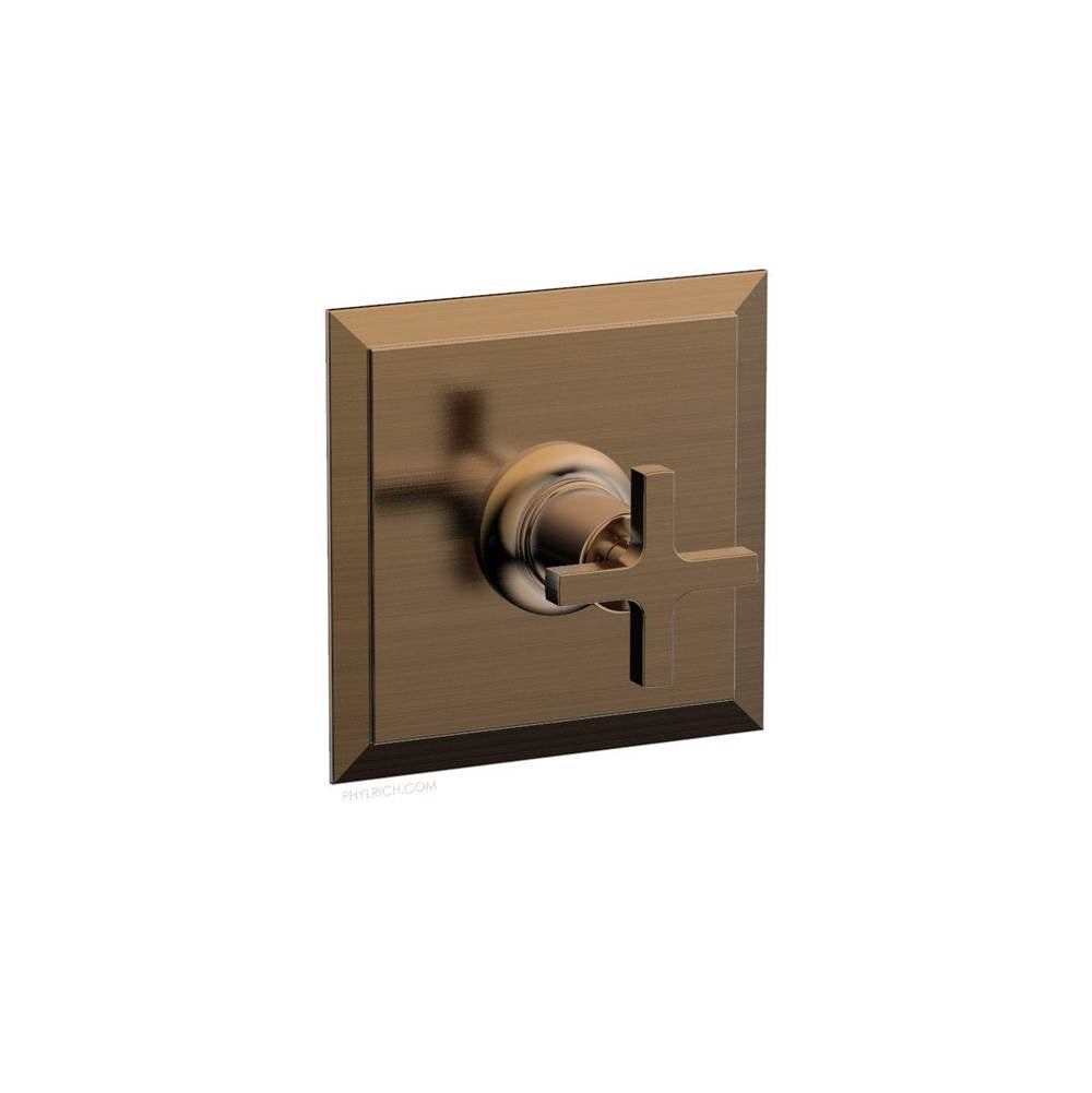 Phylrich - Pb Shwr To, Cross Hdl - Old English Brass