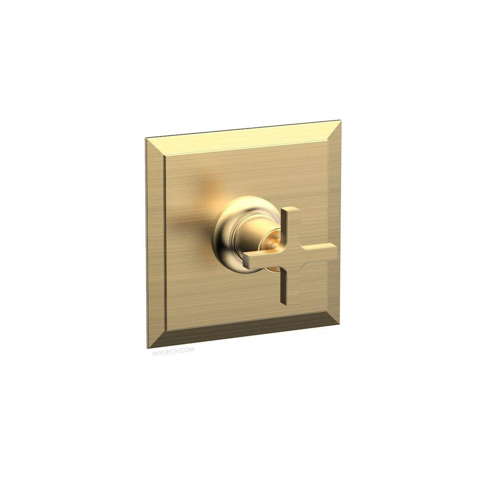 Phylrich - Pb Shwr To, Cross Hdl - Satin Brass