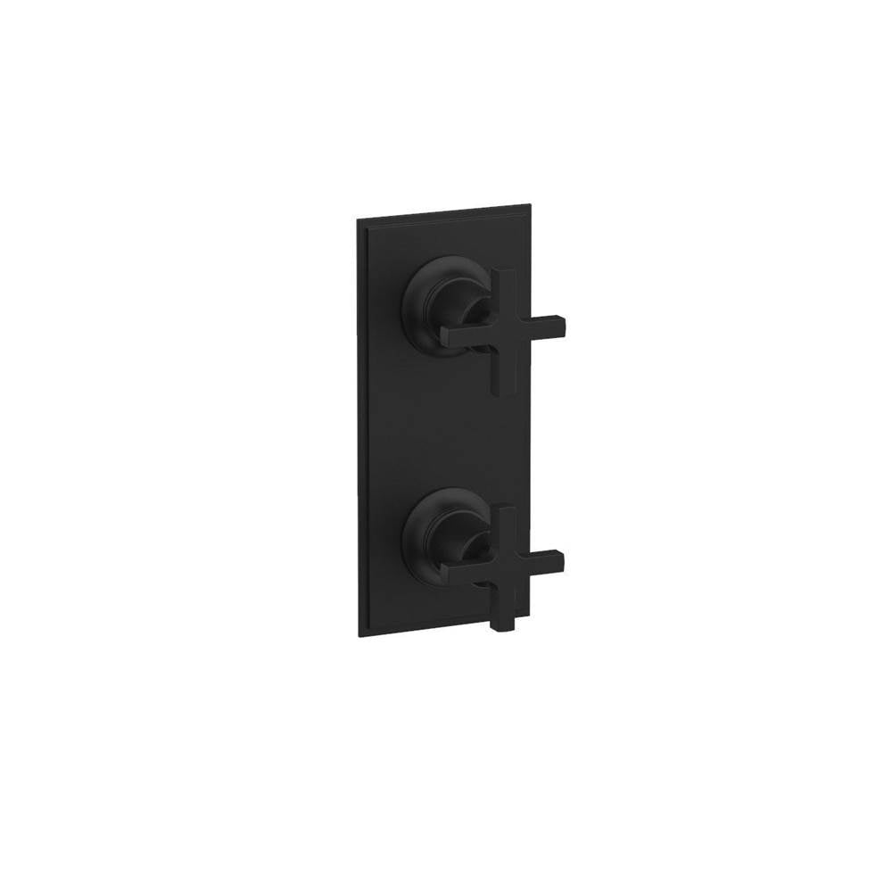 Phylrich - Mini Therm, 2 Cross Hdl - Matte Black