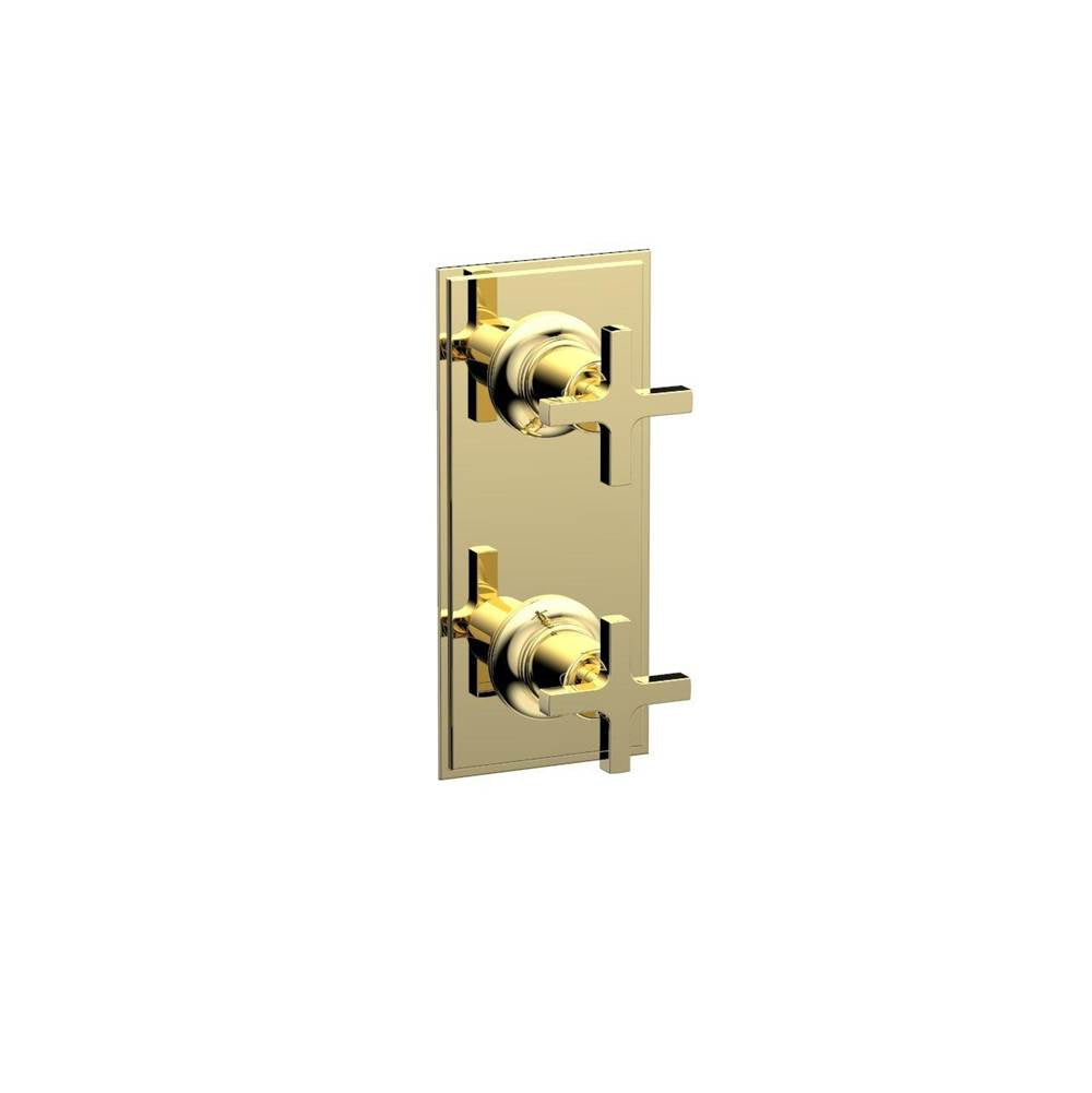 Phylrich - Mini Therm, 2 Cross Hdl - Polished Brass