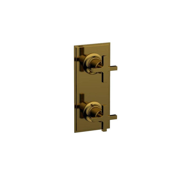 Phylrich - Mini Therm, 2 Cross Hdl - French Brass