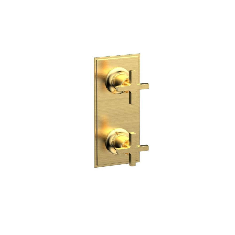 Phylrich - Mini Therm, 2 Cross Hdl - Satin Gold
