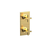 Phylrich - Mini Therm, 2 Cross Hdl - Satin Gold