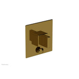 Phylrich - MIX Pressure Balance Shower Plate with Diverter and Handle Trim Set - Blade Handle 4-107 - Satin Gold