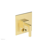Phylrich - MIX Pressure Balance Shower Plate with Diverter and Handle Trim Set - Lever Handle 4-108 - Polished Brass Uncoated