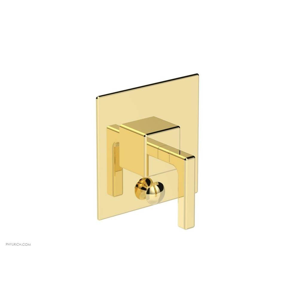 Phylrich - MIX Pressure Balance Shower Plate with Diverter and Handle Trim Set - Lever Handle 4-108 - French Brass