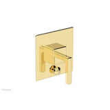 Phylrich - MIX Pressure Balance Shower Plate with Diverter and Handle Trim Set - Lever Handle 4-108 - French Brass
