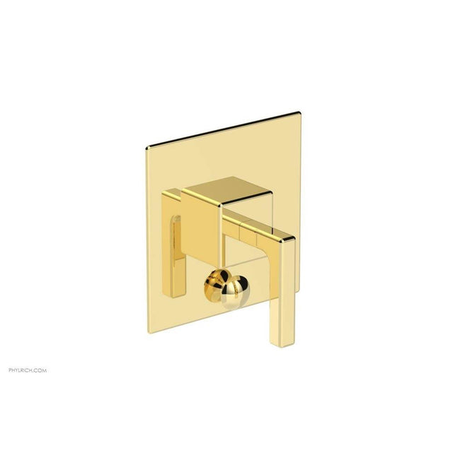 Phylrich - MIX Pressure Balance Shower Plate with Diverter and Handle Trim Set - Lever Handle 4-108 - French Brass