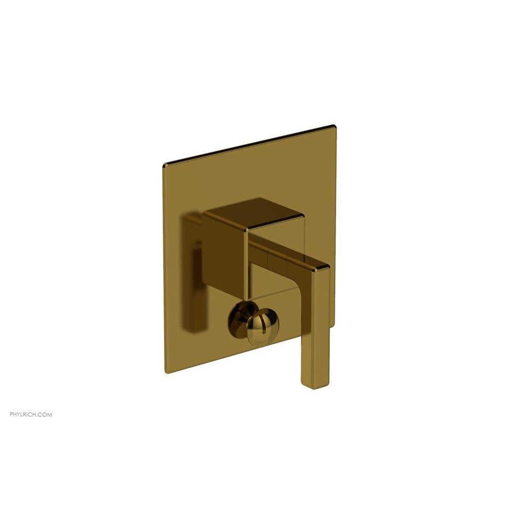 Phylrich - MIX Pressure Balance Shower Plate with Diverter and Handle Trim Set - Lever Handle 4-108 - Polished Gold