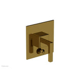 Phylrich - MIX Pressure Balance Shower Plate with Diverter and Handle Trim Set - Lever Handle 4-108 - Polished Gold