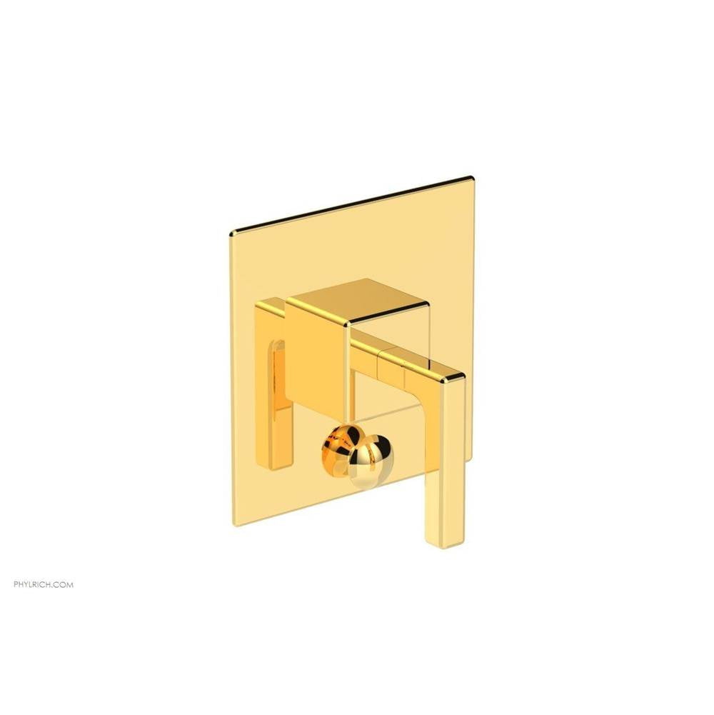 Phylrich - MIX Pressure Balance Shower Plate with Diverter and Handle Trim Set - Lever Handle 4-108 - Satin Gold