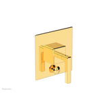 Phylrich - MIX Pressure Balance Shower Plate with Diverter and Handle Trim Set - Lever Handle 4-108 - Satin Gold