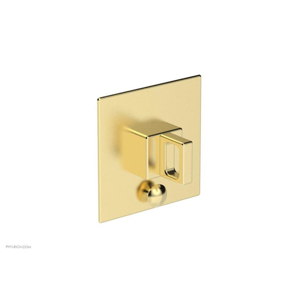 Phylrich - MIX Pressure Balance Shower Plate with Diverter and Handle Trim Set - Ring Handle 4-109 - Polished Brass Uncoated