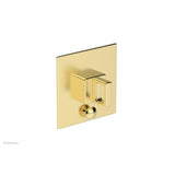 Phylrich - MIX Pressure Balance Shower Plate with Diverter and Handle Trim Set - Ring Handle 4-109 - Polished Brass Uncoated