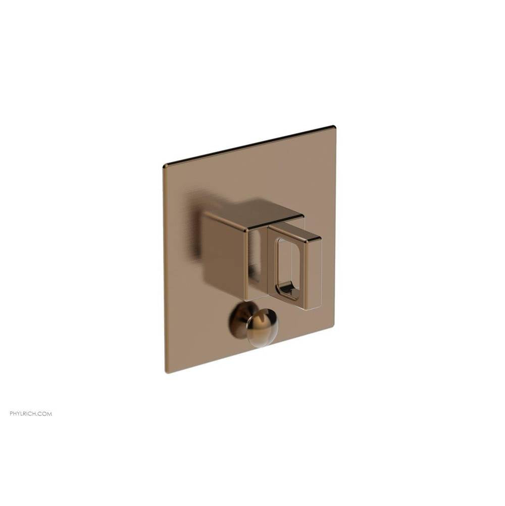 Phylrich - MIX Pressure Balance Shower Plate with Diverter and Handle Trim Set - Ring Handle 4-109 - Old English Brass