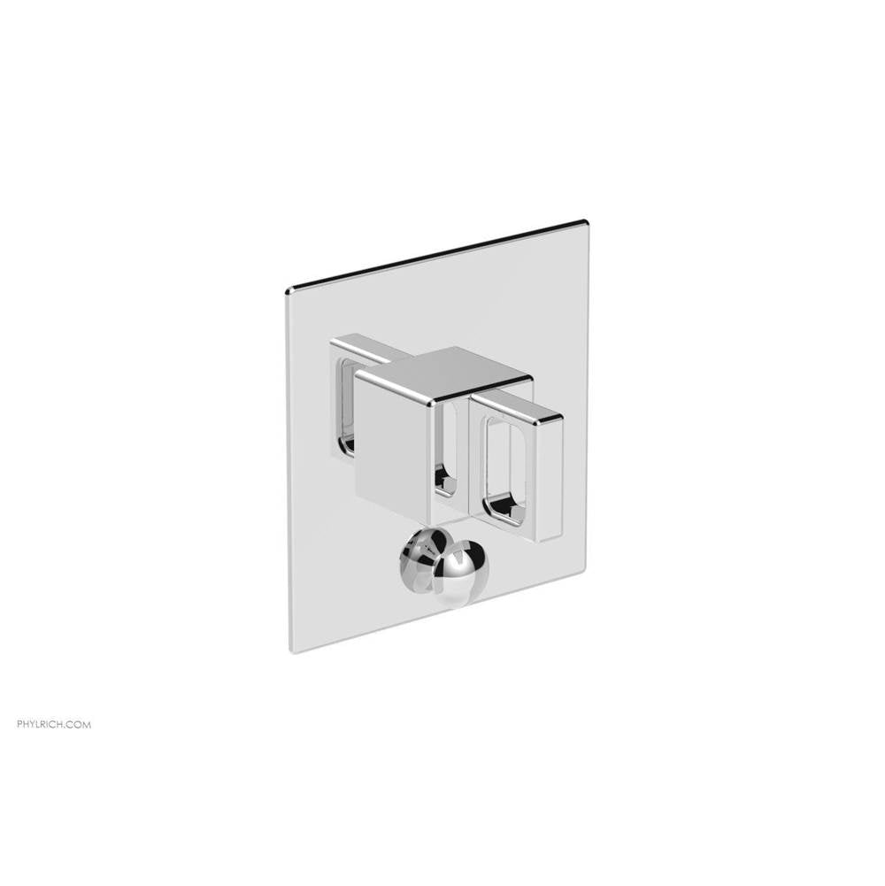 Phylrich - MIX Pressure Balance Shower Plate with Diverter and Handle Trim Set - Ring Handle 4-109 - Polished Nickel