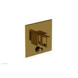 Phylrich - MIX Pressure Balance Shower Plate with Diverter and Handle Trim Set - Ring Handle 4-109 - Polished Gold
