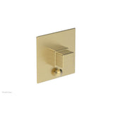Phylrich - MIX Pressure Balance Shower Plate with Diverter and Handle Trim Set - Cube Handle 4-110 - Polished Nickel