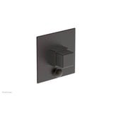Phylrich - MIX Pressure Balance Shower Plate with Diverter and Handle Trim Set - Cube Handle 4-110 - Polished Chrome