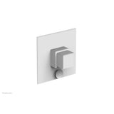 Phylrich - MIX Pressure Balance Shower Plate with Diverter and Handle Trim Set - Cube Handle 4-110 - Satin White