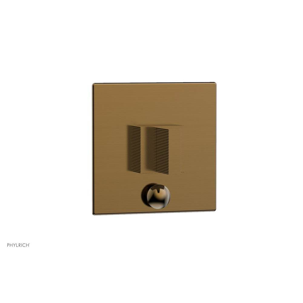 Phylrich - STRIA Pressure Balance Shower Plate with Diverter and Handle Trim Set 4-119 - Antique Brass