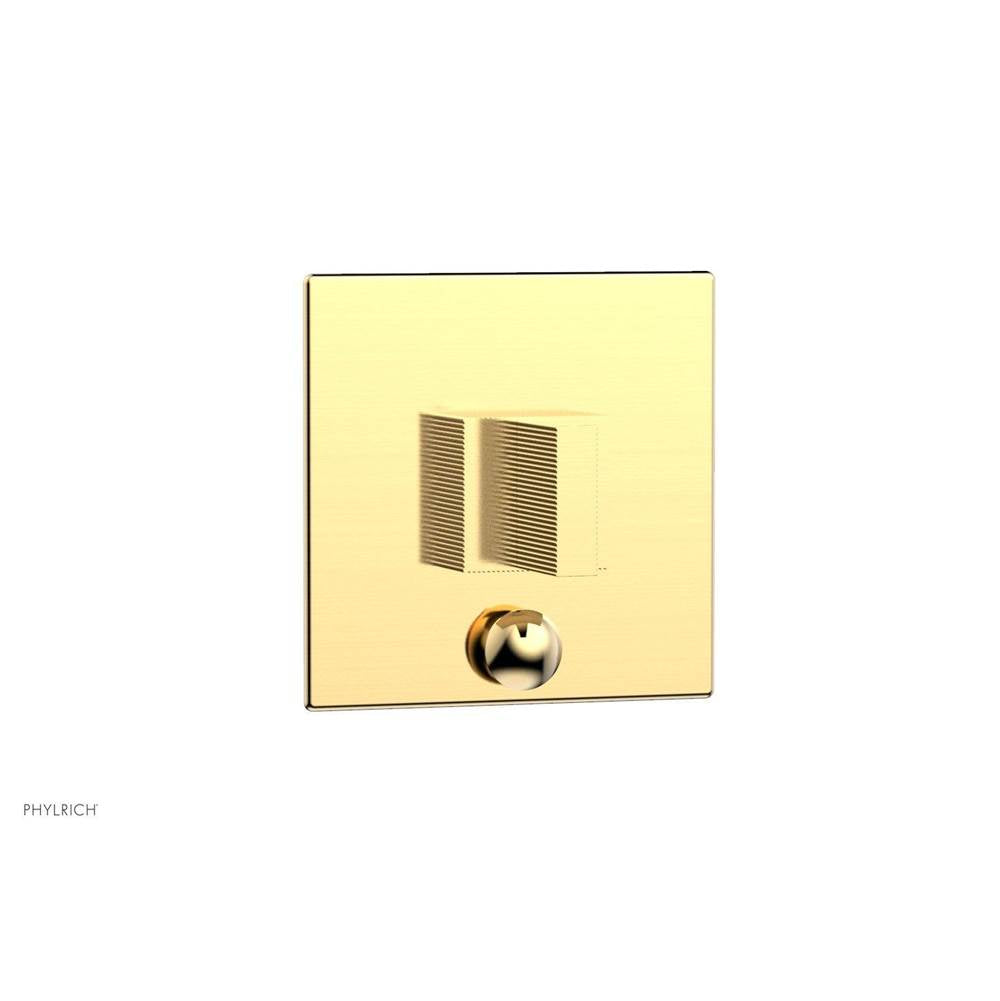 Phylrich - STRIA Pressure Balance Shower Plate with Diverter and Handle Trim Set 4-119 - Satin Brass