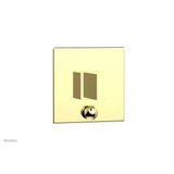 Phylrich - STRIA Pressure Balance Shower Plate with Diverter and Handle Trim Set 4-119 - Polished Brass