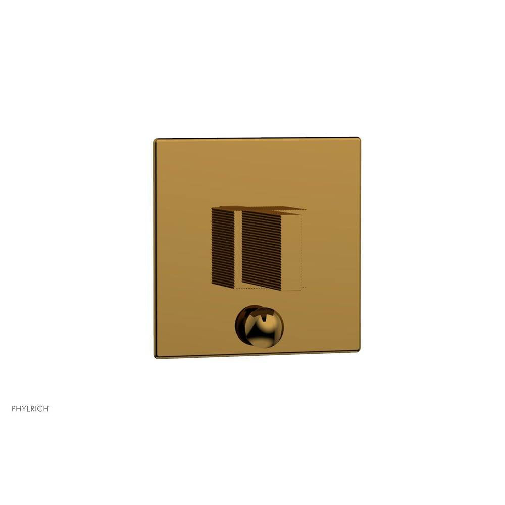 Phylrich - STRIA Pressure Balance Shower Plate with Diverter and Handle Trim Set 4-119 - French Brass