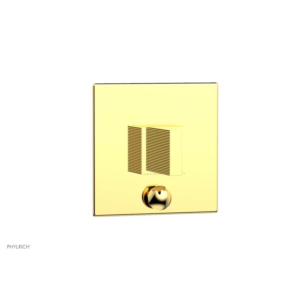 Phylrich - STRIA Pressure Balance Shower Plate with Diverter and Handle Trim Set 4-119 - Polished Gold