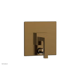Phylrich - STRIA Pressure Balance Shower Plate with Diverter and Handle Trim Set 4-120 - Antique Brass