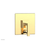 Phylrich - STRIA Pressure Balance Shower Plate with Diverter and Handle Trim Set 4-120 - Satin Brass